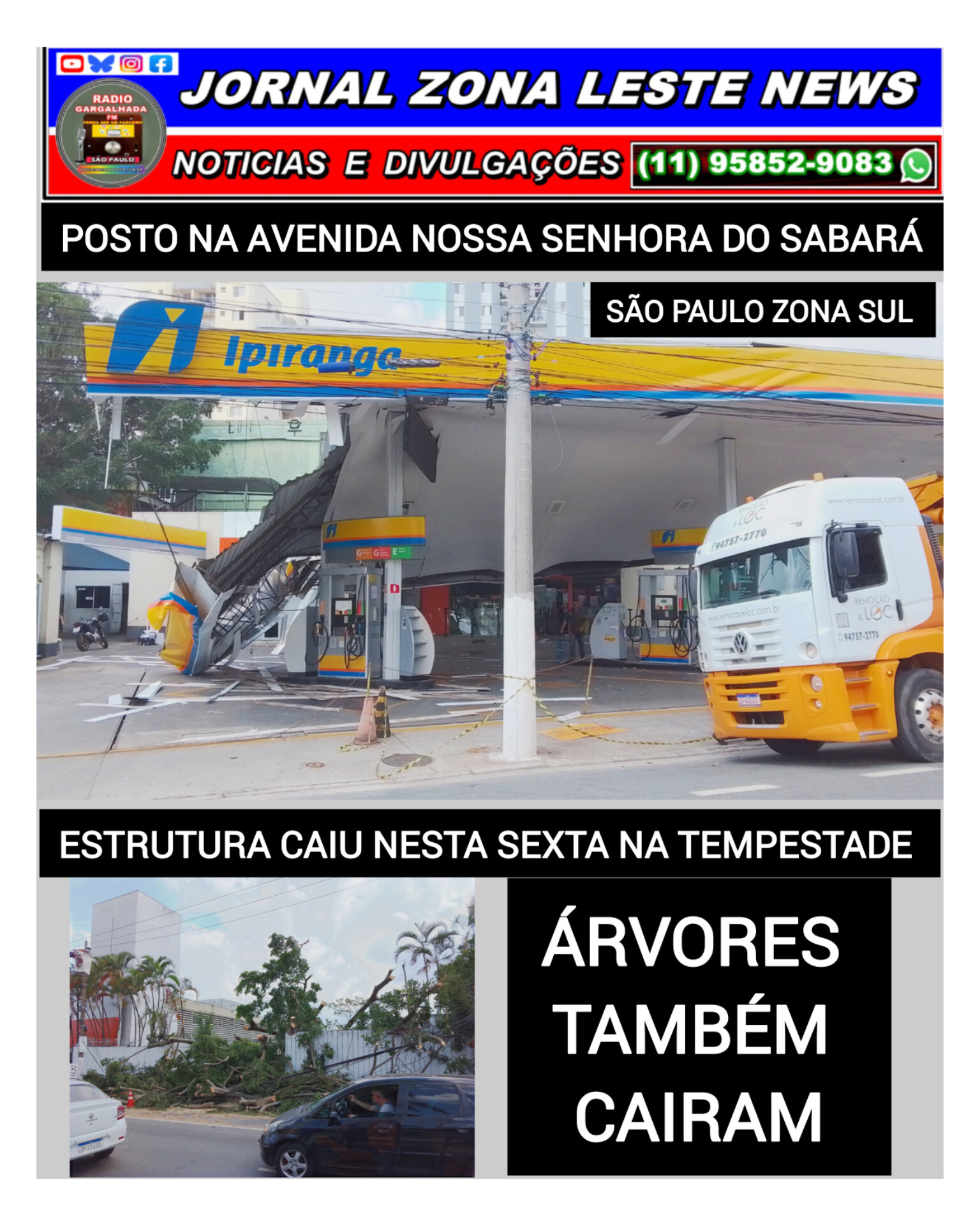 POSTO CAI NA ZONA SUL DE SÃO PAULO CAPITAL