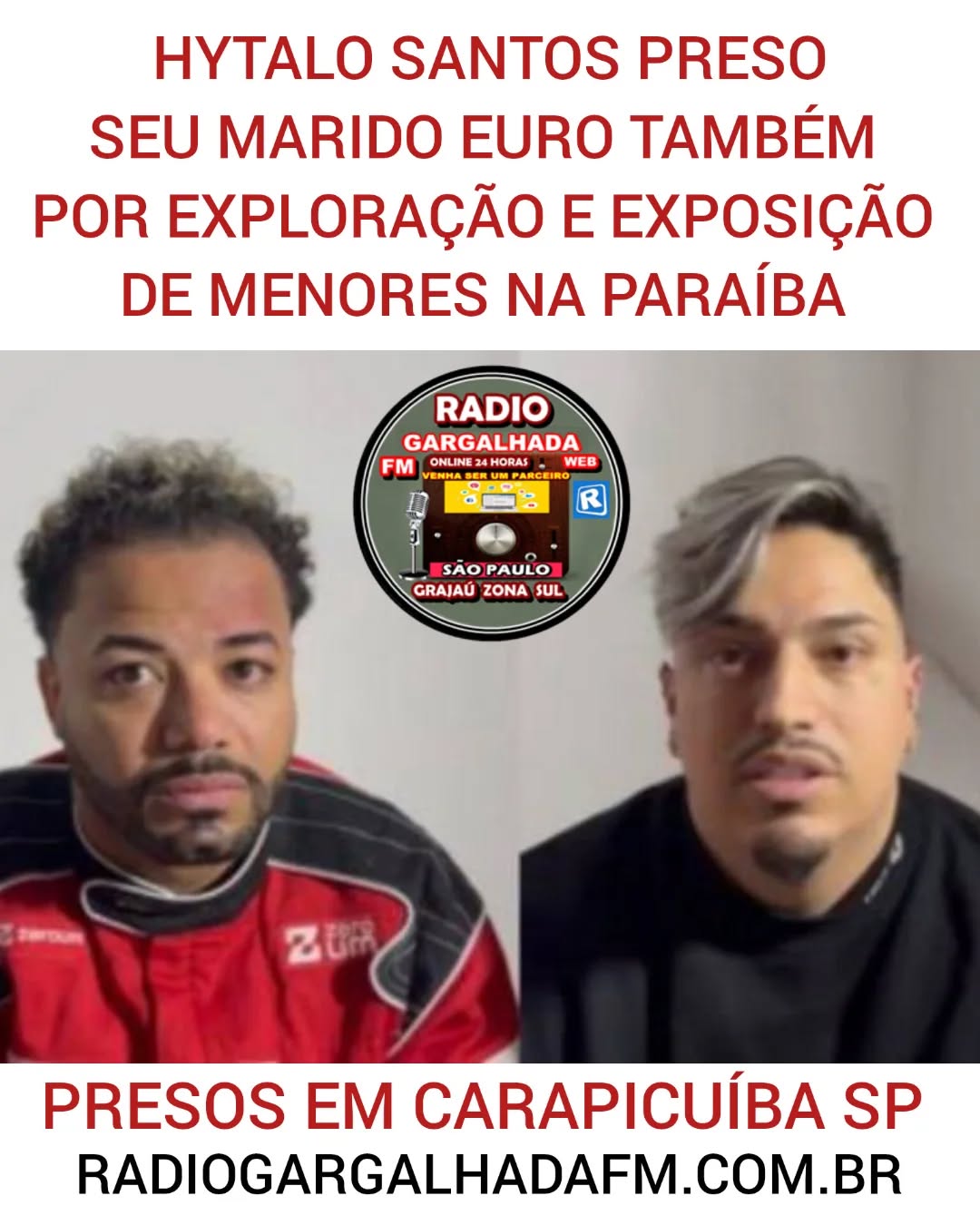 ​O influenciador Hytalo Santos foi preso, na manhã desta sexta