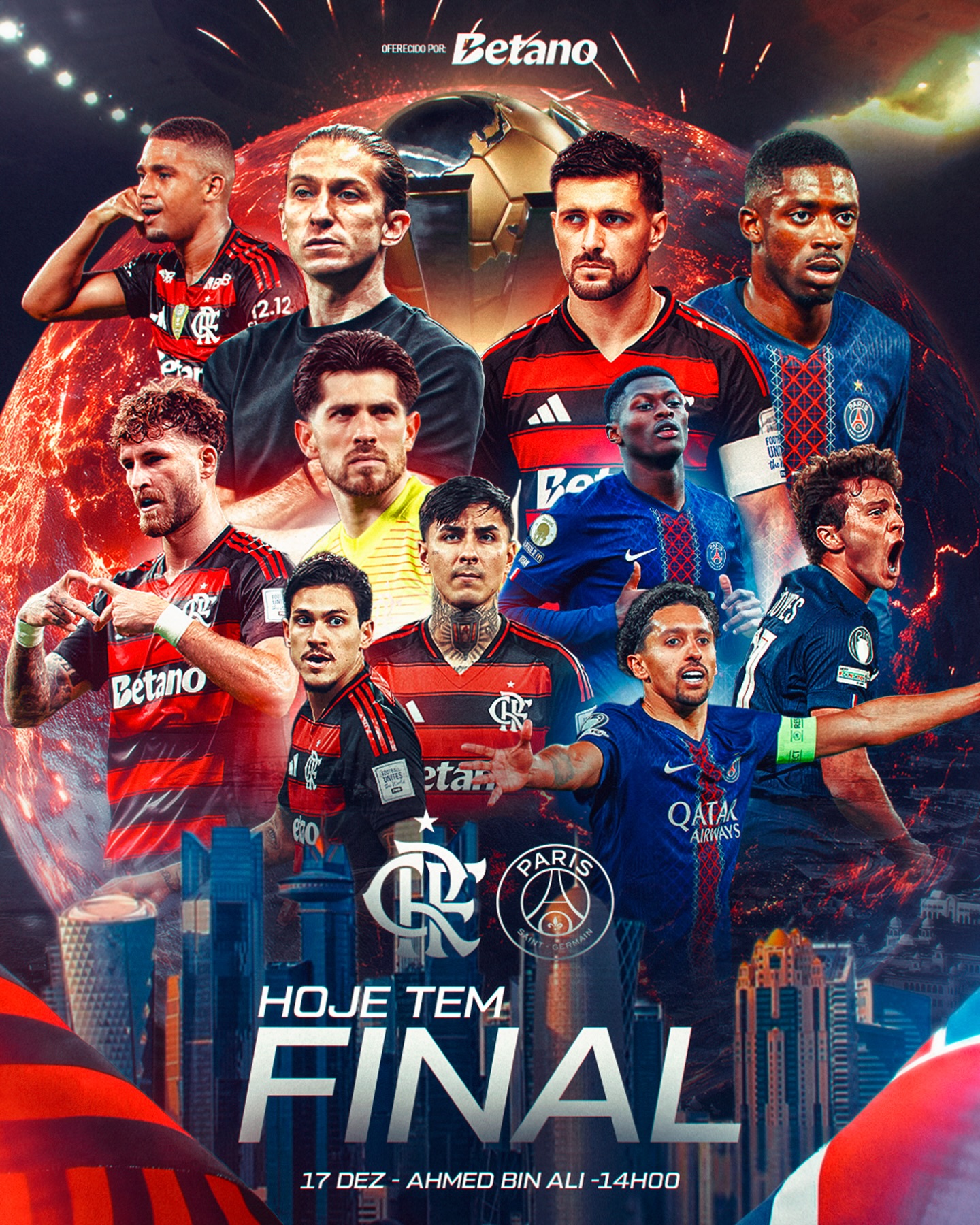 FLAMENGO X PSG FINAL DO MUNDIAL HOJE AS 14 HORAS