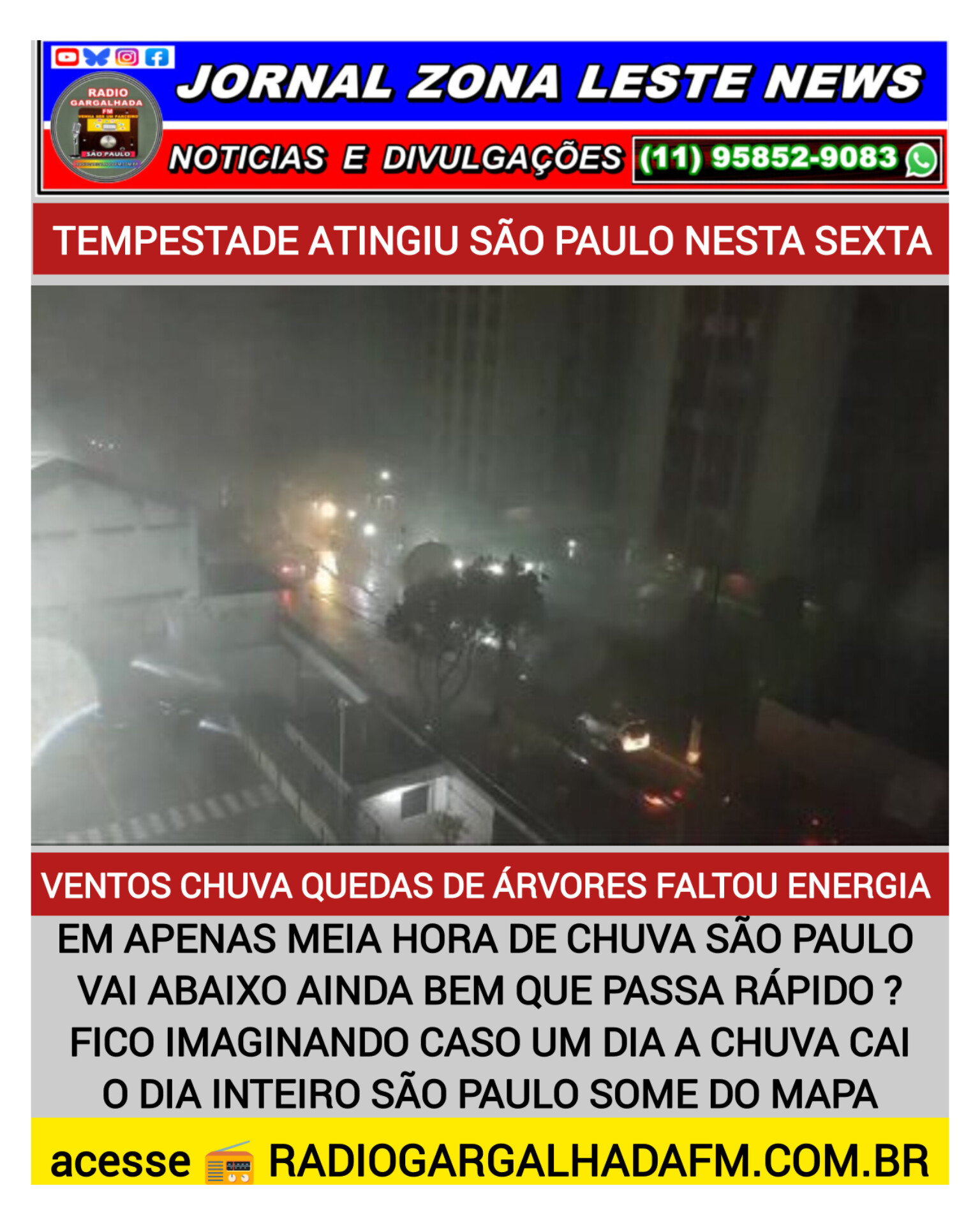 TEMPESTADE FORTE EM SÃO PAULO